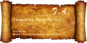 Tengerdi András névjegykártya